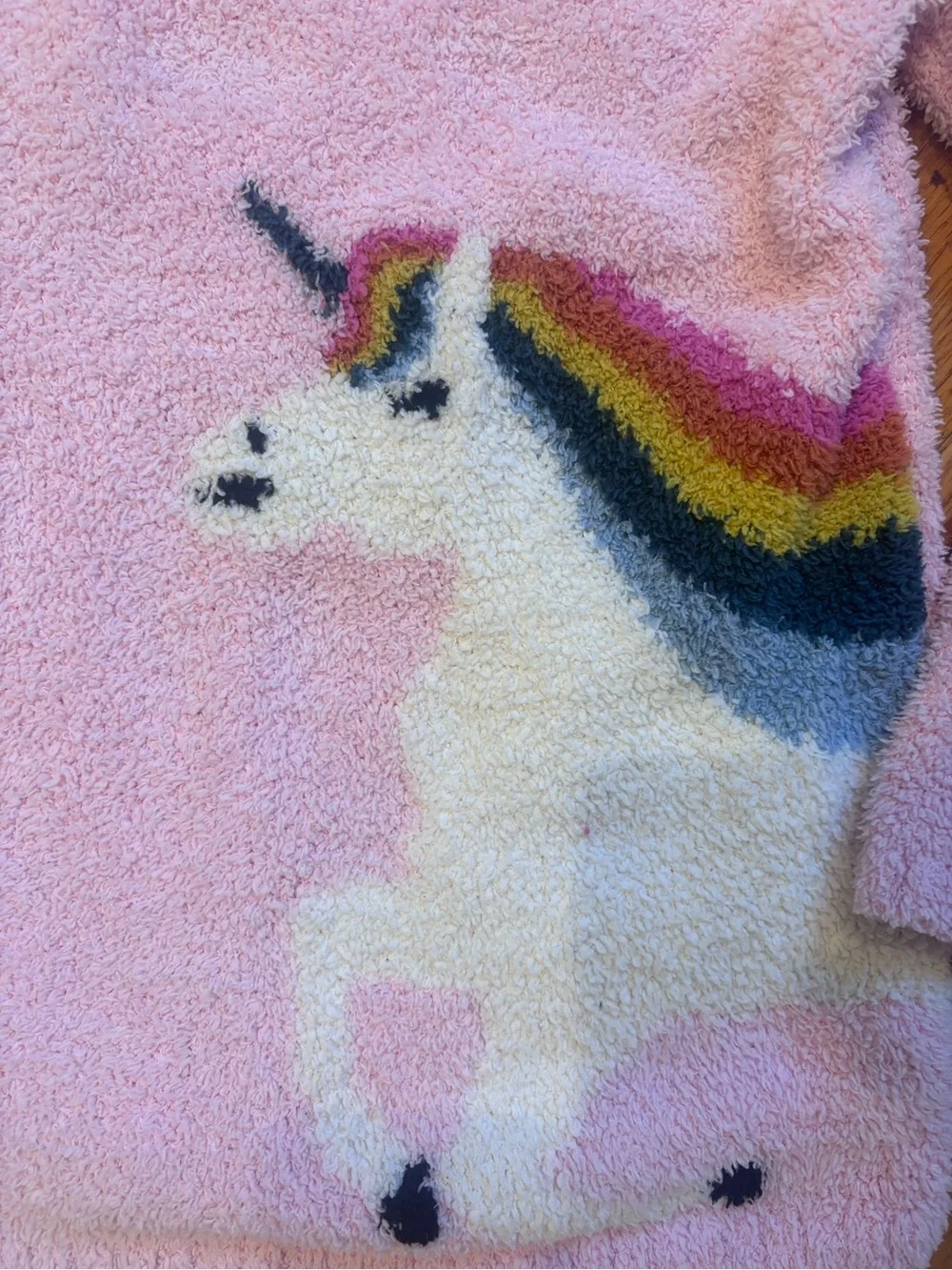 Hannah Anderson - Pink Unicorn Cozy Crewneck Sweater - Sz 6/7Y
